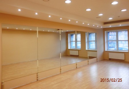 зеркала для хореографии, изготовление, доставка и установка зеркал,установка зеркал в зале хореографии, Москва, ул. Верхняя Масловка, д. 25